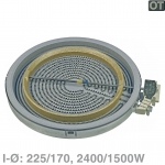 Strahlheizkrper 225/170mm 2400/1500W 230V, OT!