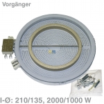 Strahlheizkrper 210/135mm 2000/1000W 230V, AT!