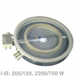 Strahlheizkrper 205/120mm 2200/750W 230V