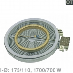 Strahlheizkrper 175/110mm 1700/700W 230V