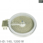 Strahlheizkrper 140mm 1200W 230V, OT!
