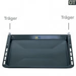 Backblech 459x375/392mm 29mm hoch emailliert, mit Trger, OT!