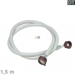 Zulaufschlauch gerade/Winkel 1,5m 90C Warmwasser, OT!