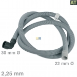 Ablaufschlauch Winkel/gerade 30/22mm 2,25m, AT!