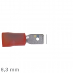 Flachstecker rot 6,3mm