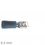 Flachsteckhlse blau 6,3mm