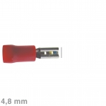 Flachsteckhlse rot 4,8mm