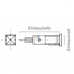 Kontrolllampe grn, eckig / rund
