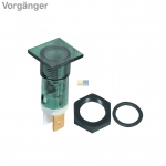 Kontrolllampe grn, eckig / rund