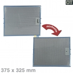 Fettfilter eckig Metall 375x325mm