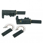 Kohlen kpl. mit Halter 6,3mmAMP Farbpunkt blau + ohne Halter 4,8mmAMP, 2 Paar