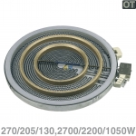 Strahlheizkrper 270/205/130mm 2700/2200/1050W 230V, OT!