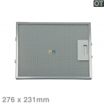 Fettfilter eckig Metall 276x231mm