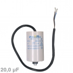 Kondensator 20,00F 450V mit Anschlusskabel