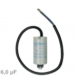 Kondensator 6,00F 450V mit Anschlusskabel