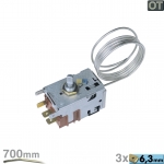 Thermostat 077B0829 Danfoss 700mm Kapillarrohr 3x6,3mm AMP