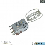 Thermostat 077B6738 Danfoss 800mm Kapillarrohr 3x6,3mm AMP