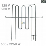 Heizelement Oberhitze/Grill 556/2250W 128/230V