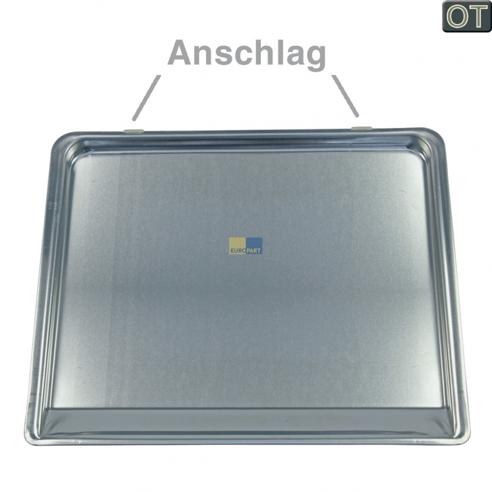 Backblech 380x320mm 23mm hoch Aluminium, mit Anschlgen, OT!