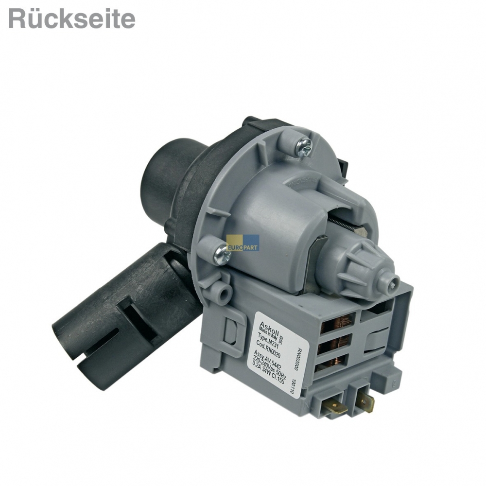 Ablaufpumpe mit Pumpenstutzen
