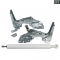 Reparatursatz Trdmpfer + Trscharnier oben + unten Liebherr 9590166 Original fr Khlschrank
